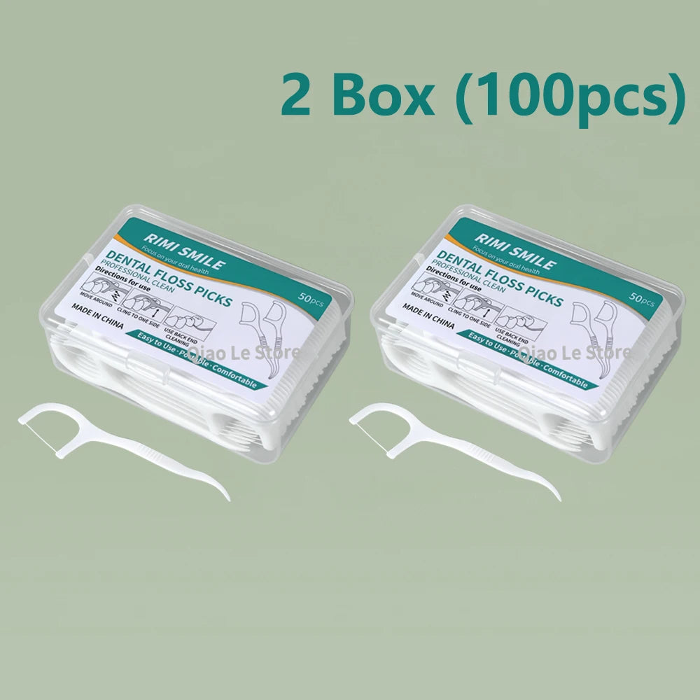Cure-dents à fil dentaire jetables — Boîtes portables