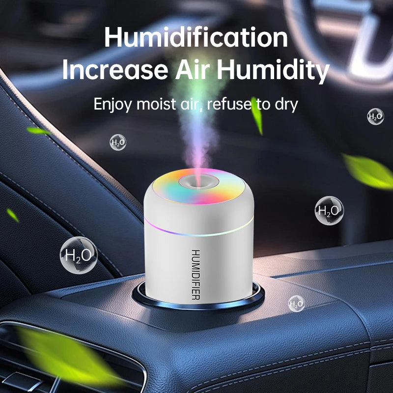 Humidificateur Mini USB 180ml LED — Chambre & Voiture