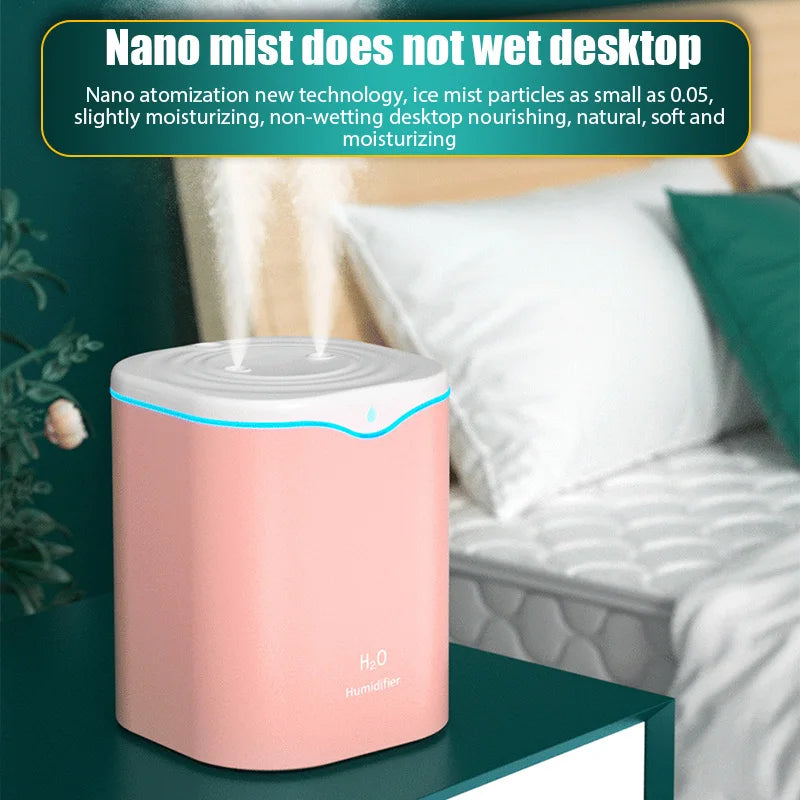 Humidificateur USB 2000ml Double Buse — Chambre & Bureau