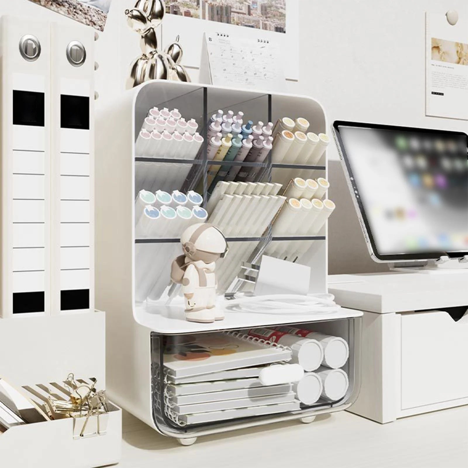 Organisateur Bureau Acrylique Multi-niveaux Transparent
