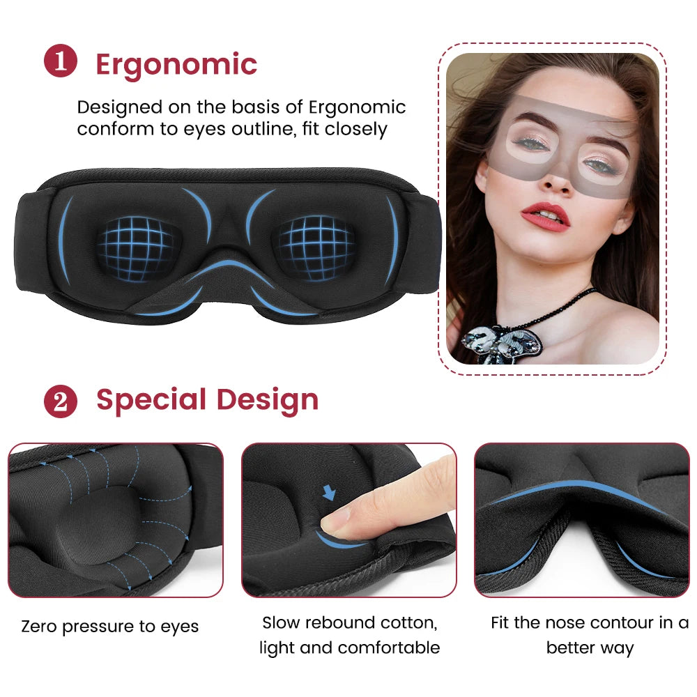 Masque de Nuit 3D Respirant Type A — 5 Coloris