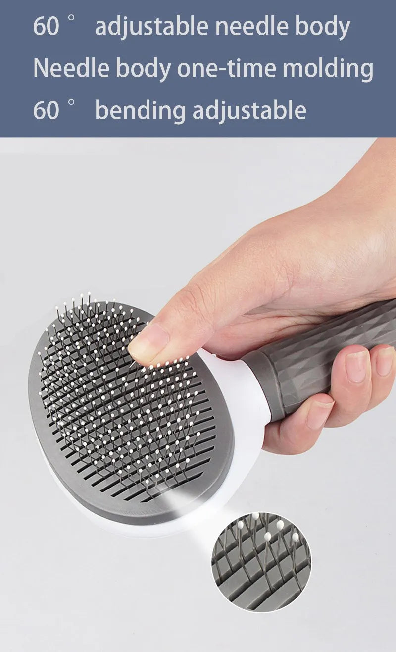 Brosse One-Click Attrape-Poils Animaux — Chien & Chat