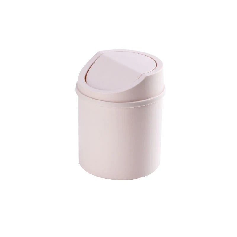 Mini Corbeille Cylindrique Bureau Push Cover
