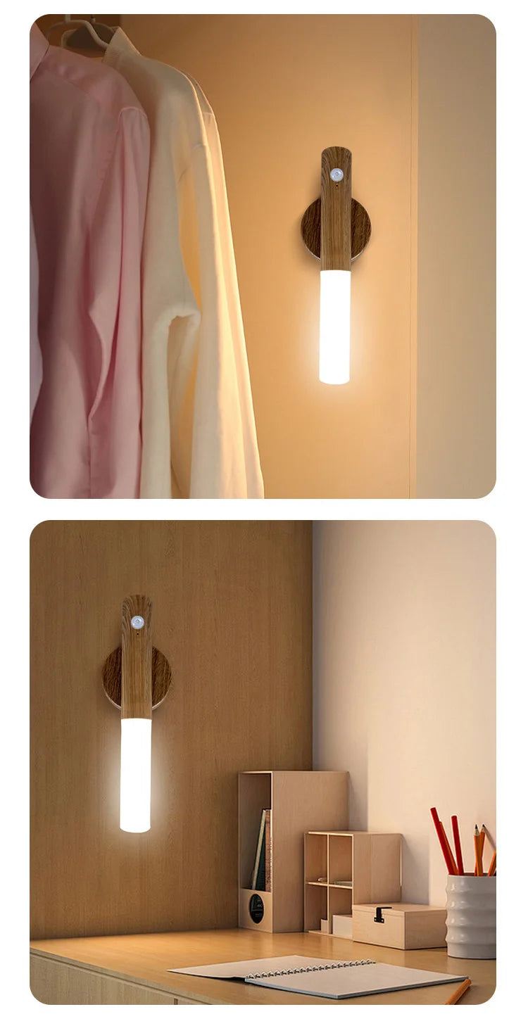 Veilleuse LED USB Rechargeable Magnétique Détecteur