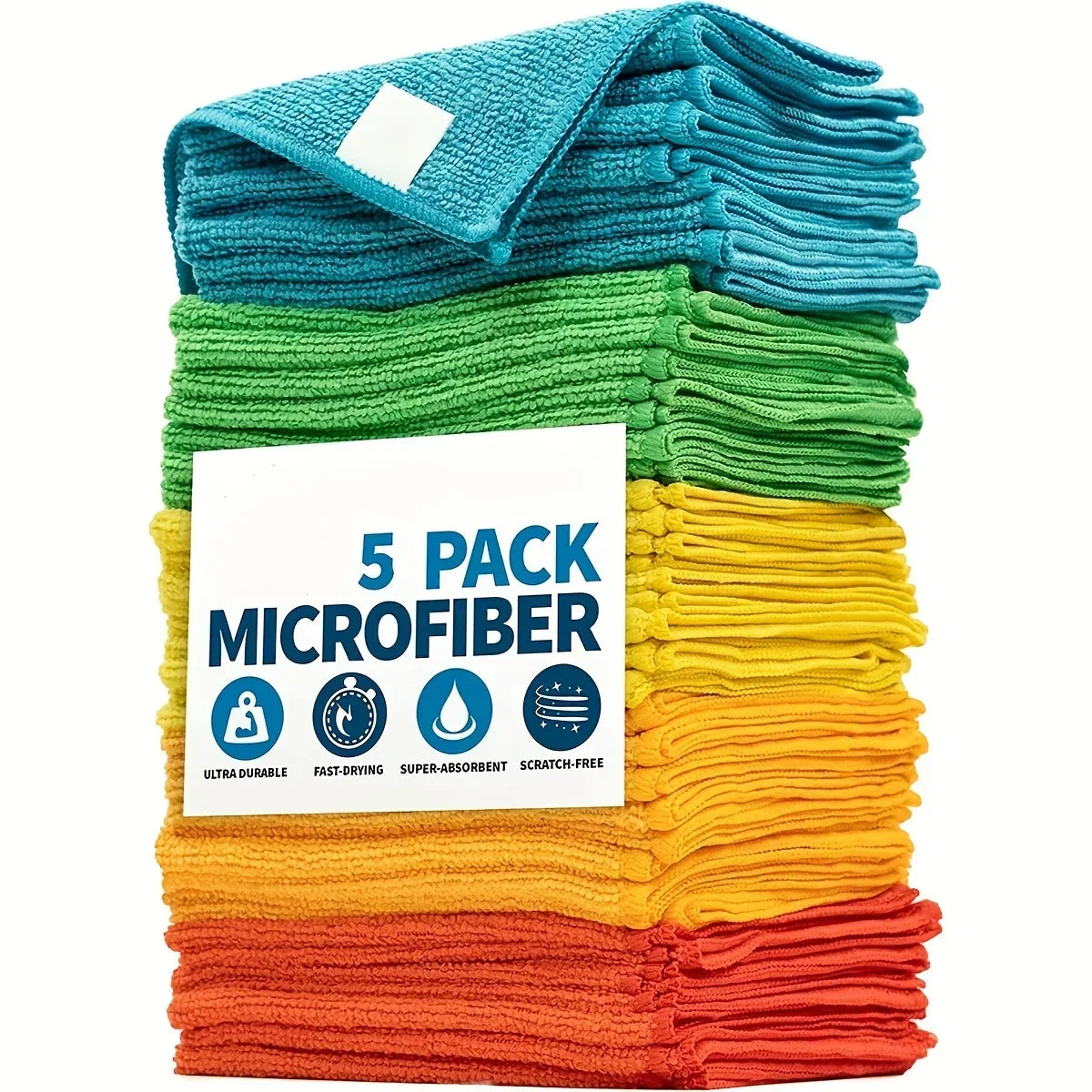 Chiffons microfibre multi-usages — Cuisine, salle de bain & surfaces délicates