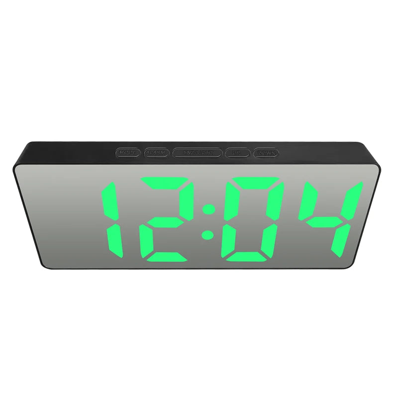 Réveil Digital LED Miroir — Chambre Bureau