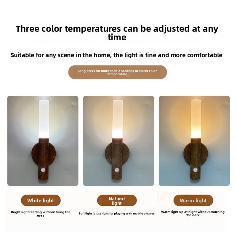 Veilleuse LED USB Rechargeable Magnétique Détecteur