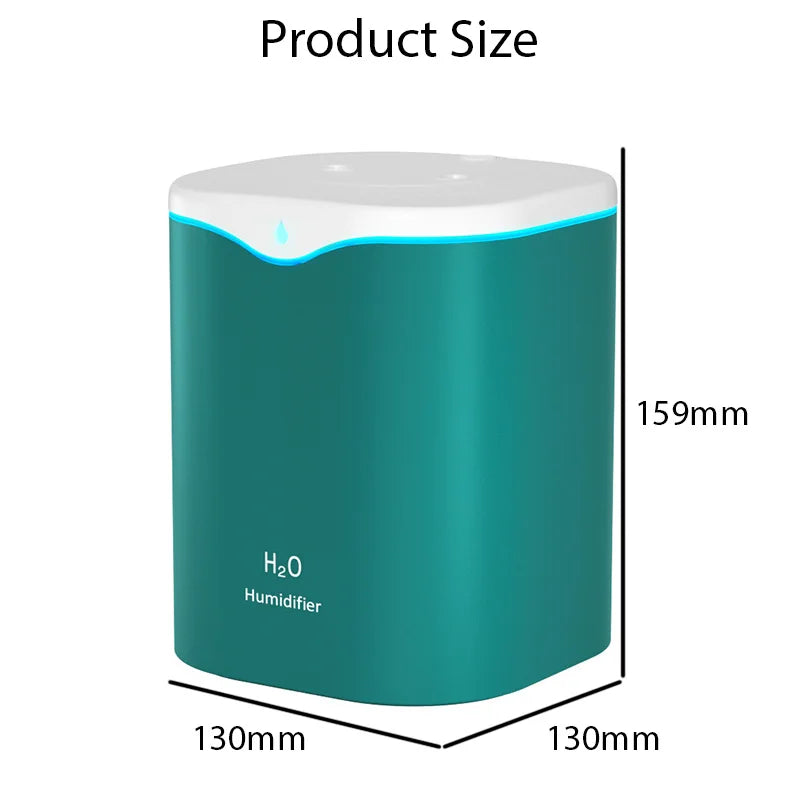 Humidificateur USB 2000ml Double Buse — Chambre & Bureau