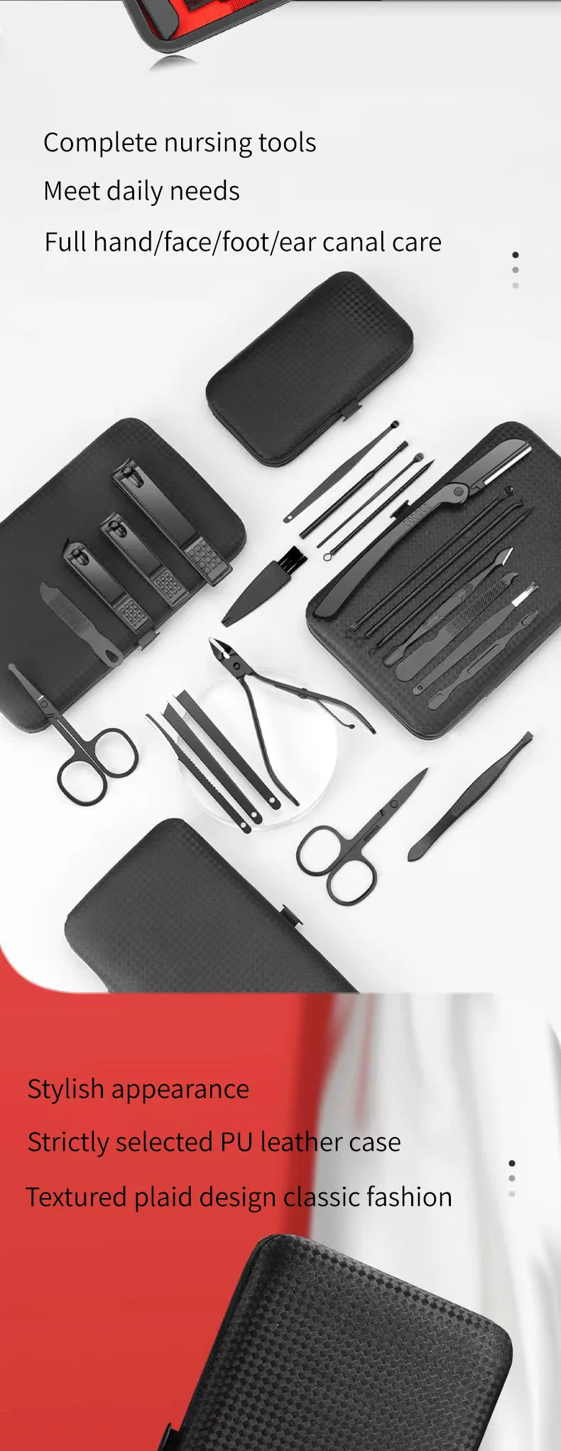 Kit Manucure & Pédicure Professionnel – Noir