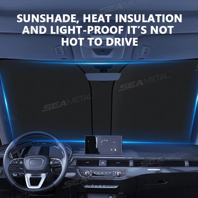 Pare-Soleil SEAMETAL Voiture — Protection UV Pliable Taille S/L