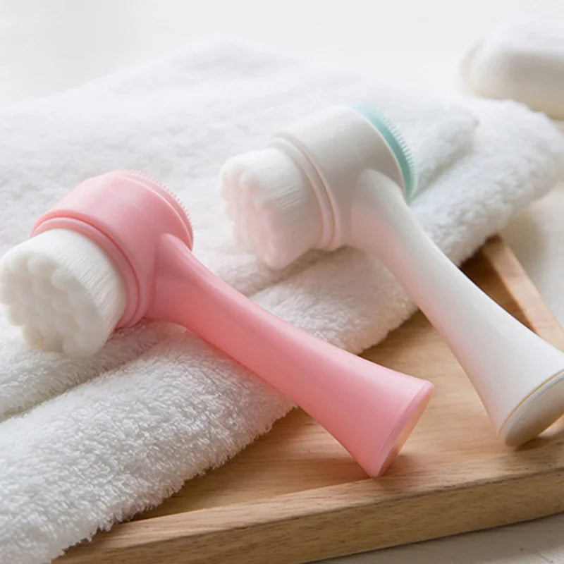 Brosse Nettoyante Visage Silicone — Double Face, Exfoliante