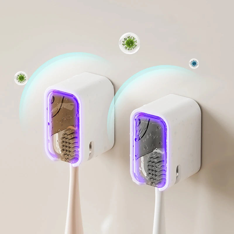Porte-brosse à dents mural — Couvercle anti-poussière, sans perçage