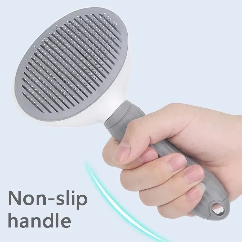 Brosse Auto-Nettoyante Silicone — Chien & Chat Poils Courts/Longs