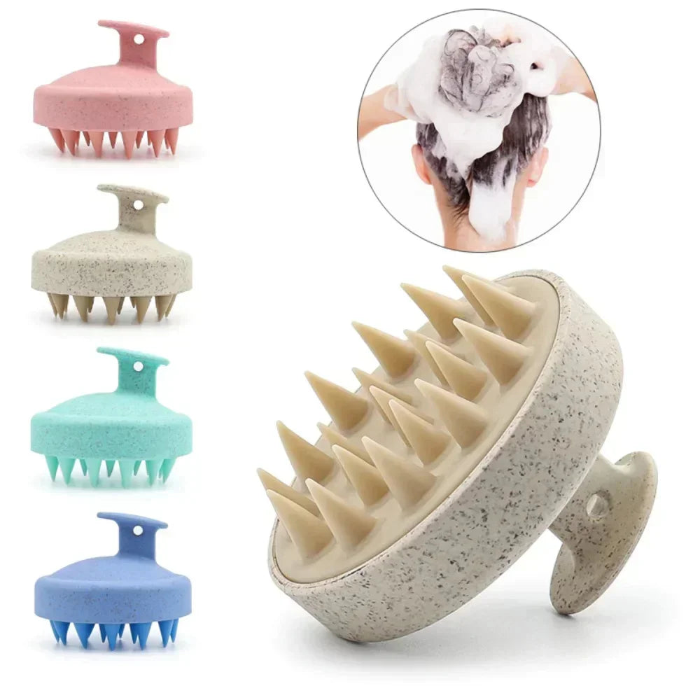 Brosse massante silicone — Cuir chevelu & corps, exfoliante
