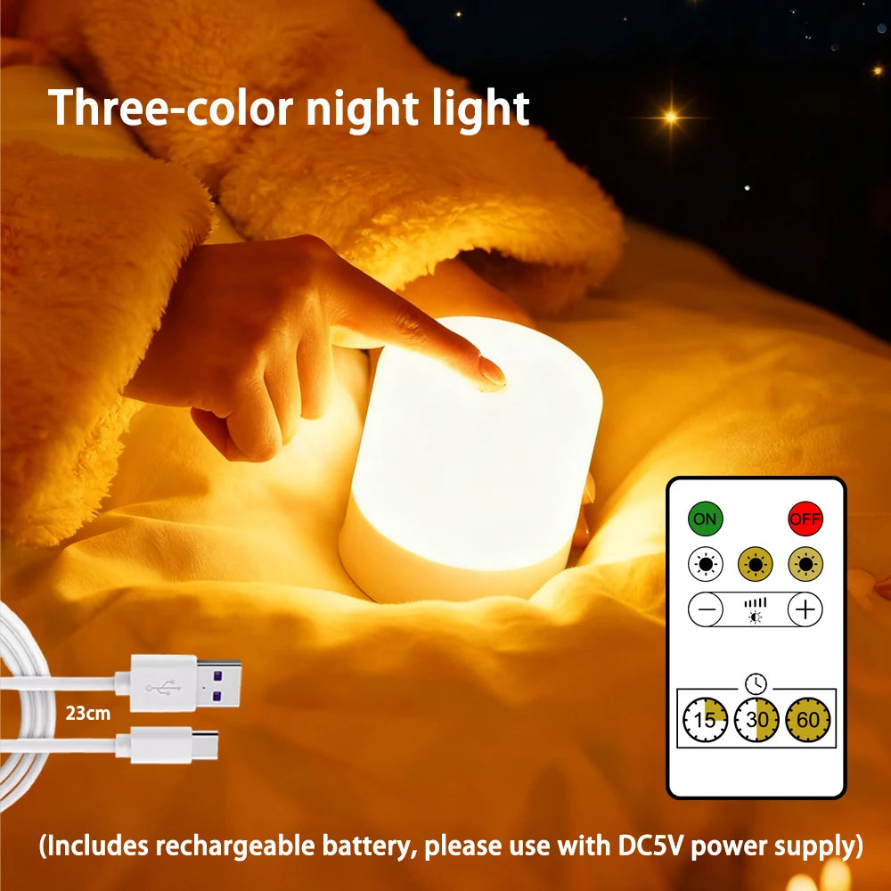 Lampe de Bureau LED Tactile Rechargeable — RGB & Blanc