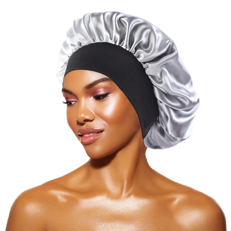 Bonnet de nuit en satin — Protection cheveux afro, tresses & locks