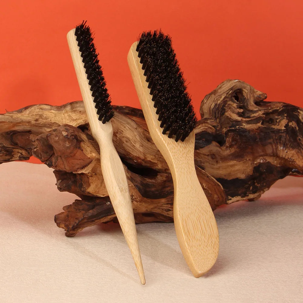 Set Brosse & Peigne Barbe Poils Naturels — Soin Barbe Homme