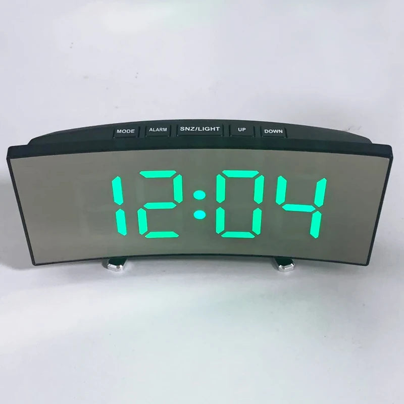 Réveil Digital LED Miroir — Chambre Bureau