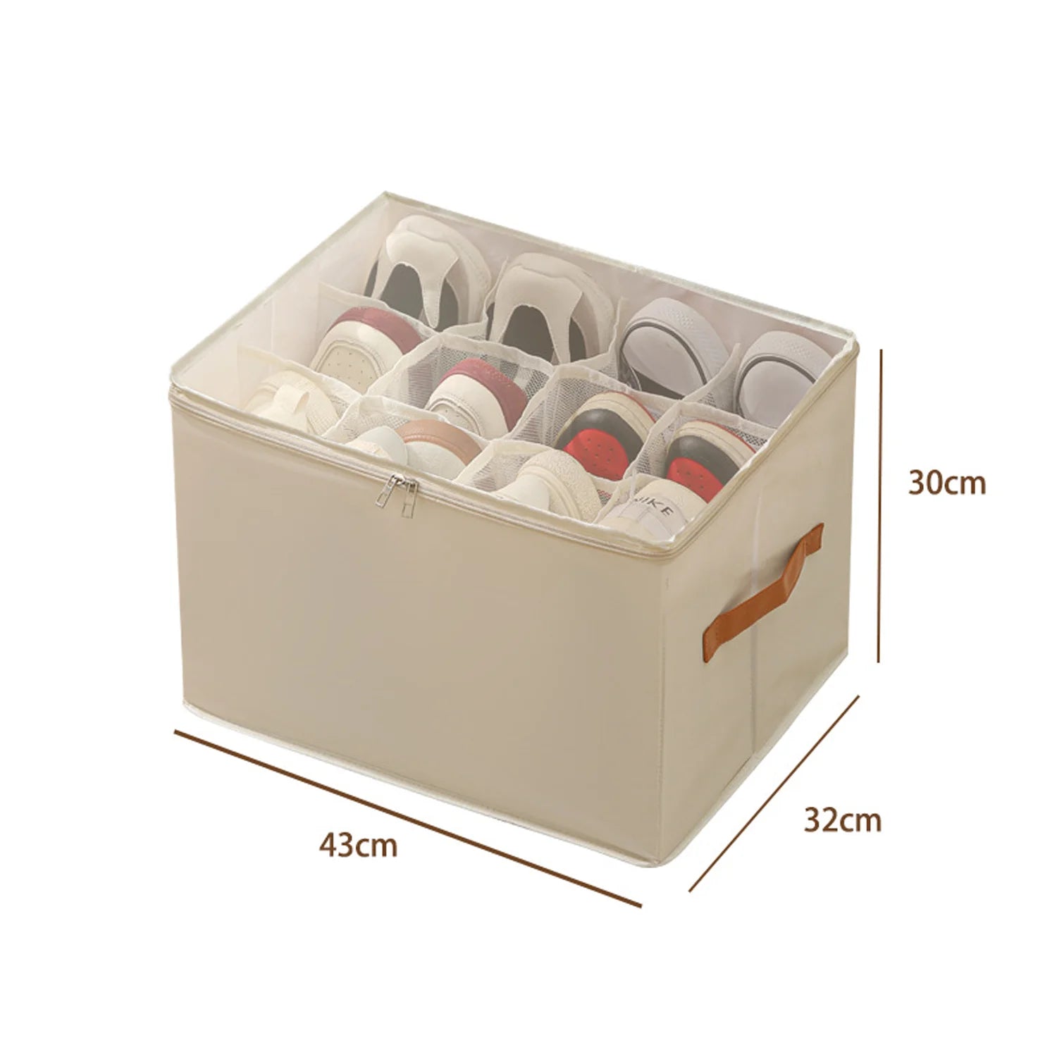 Boîtes à Chaussures Tissu Pliables avec Fenêtre
