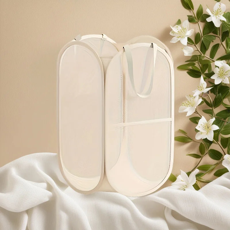 Panier de Rangement Grande Capacité Tissu Transparent