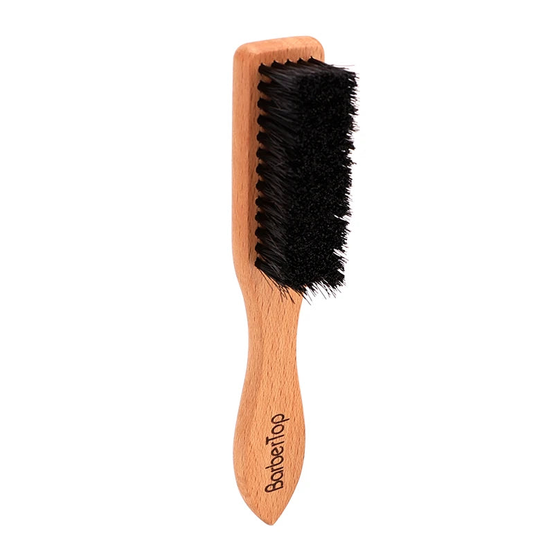 Brosse Barbe Barbertop Poils Naturels — Manche Bois