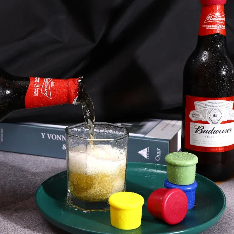 Bouchons Silicone Réutilisables — Conservation Vin, Bière & Champagne