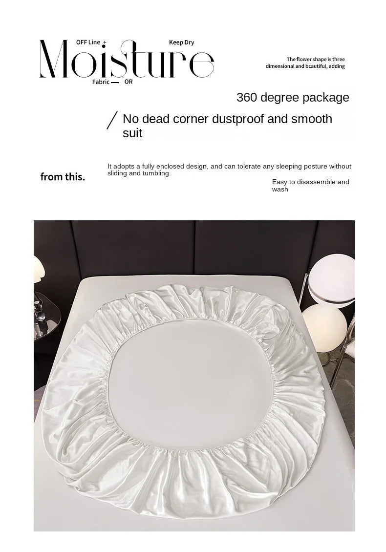 Drap Housse Satin Rayon — Style Hôtel Multi-Tailles