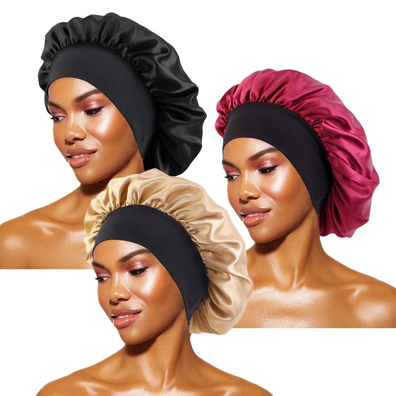 Bonnet de nuit en satin — Protection cheveux afro, tresses & locks