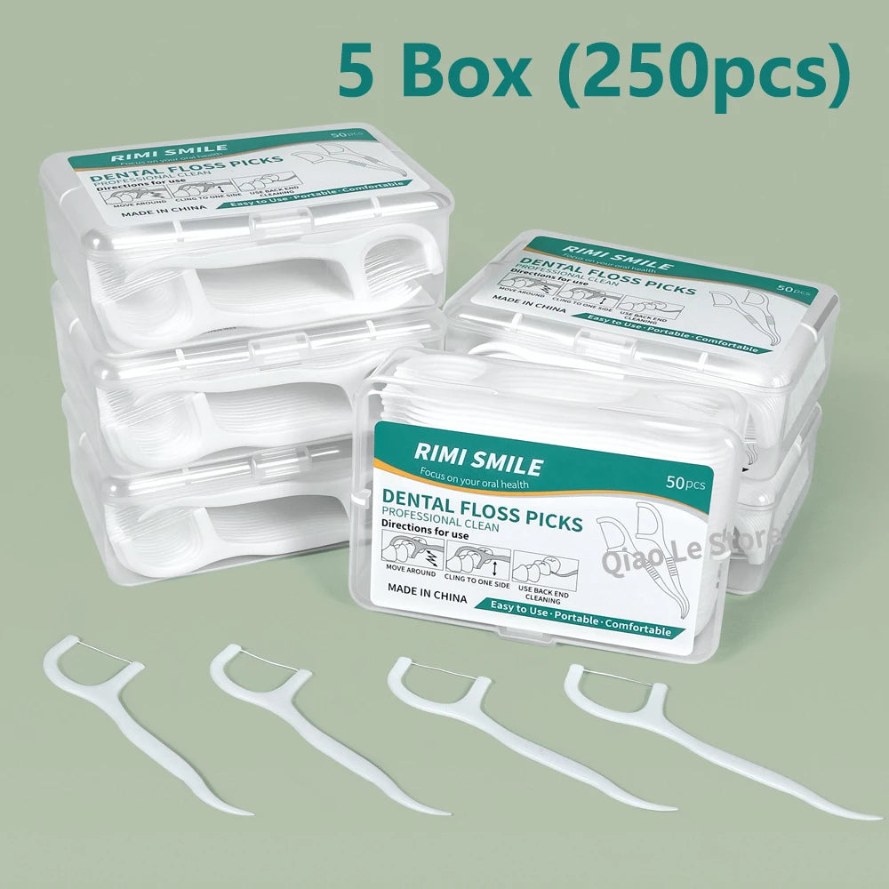 Cure-dents à fil dentaire jetables — Boîtes portables