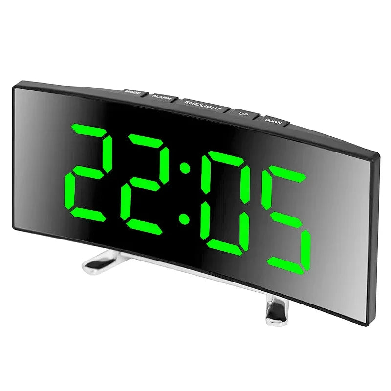 Réveil Digital LED Miroir — Chambre Bureau