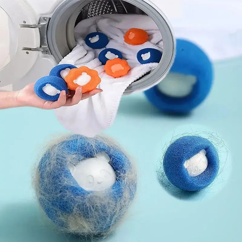Boules attrape-poils machine à laver — Réutilisables, anti-peluches