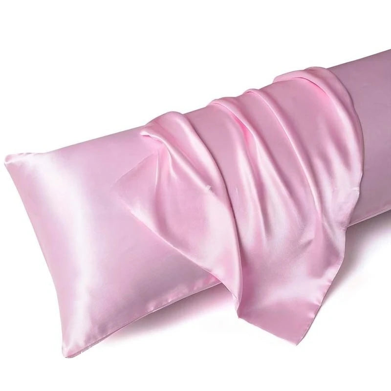 Taie d'Oreiller Satin Paire x2 — Anti-Allergie Fermeture Enveloppe