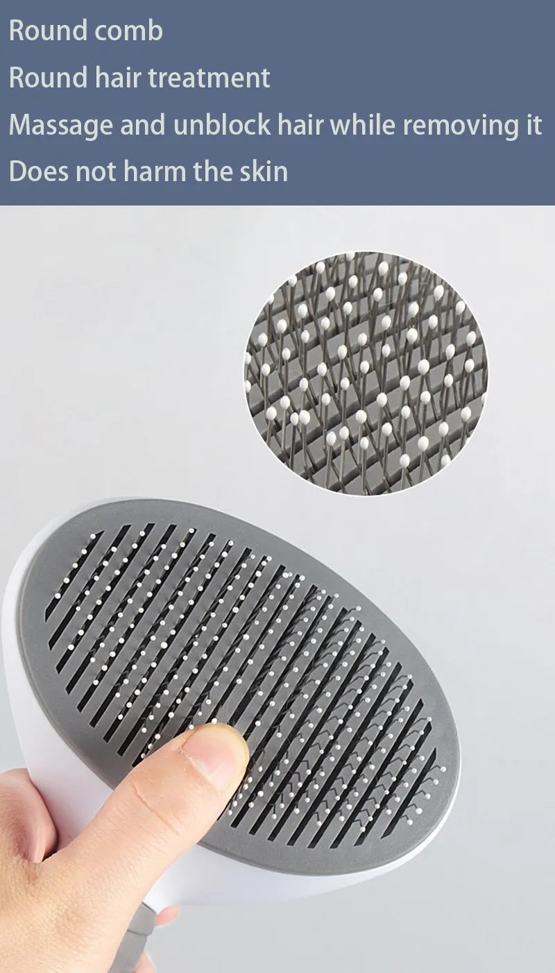 Brosse One-Click Attrape-Poils Animaux — Chien & Chat