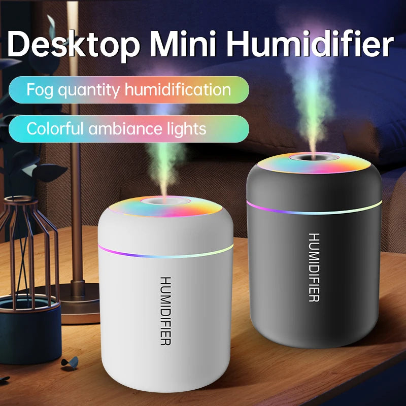 Humidificateur Mini USB 180ml LED — Chambre & Voiture