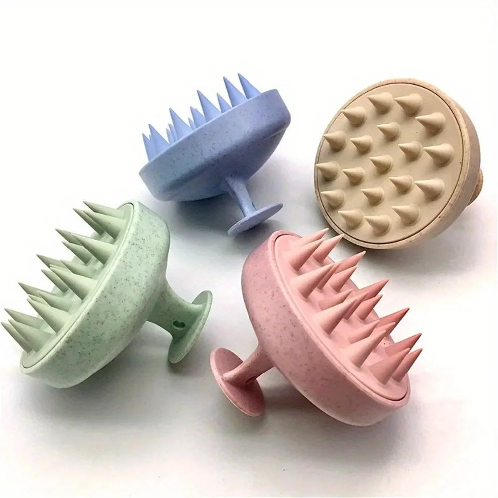 Brosse massante silicone — Cuir chevelu & corps, exfoliante