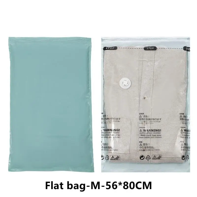 Sacs de rangement sous vide — Sans pompe, gain de place