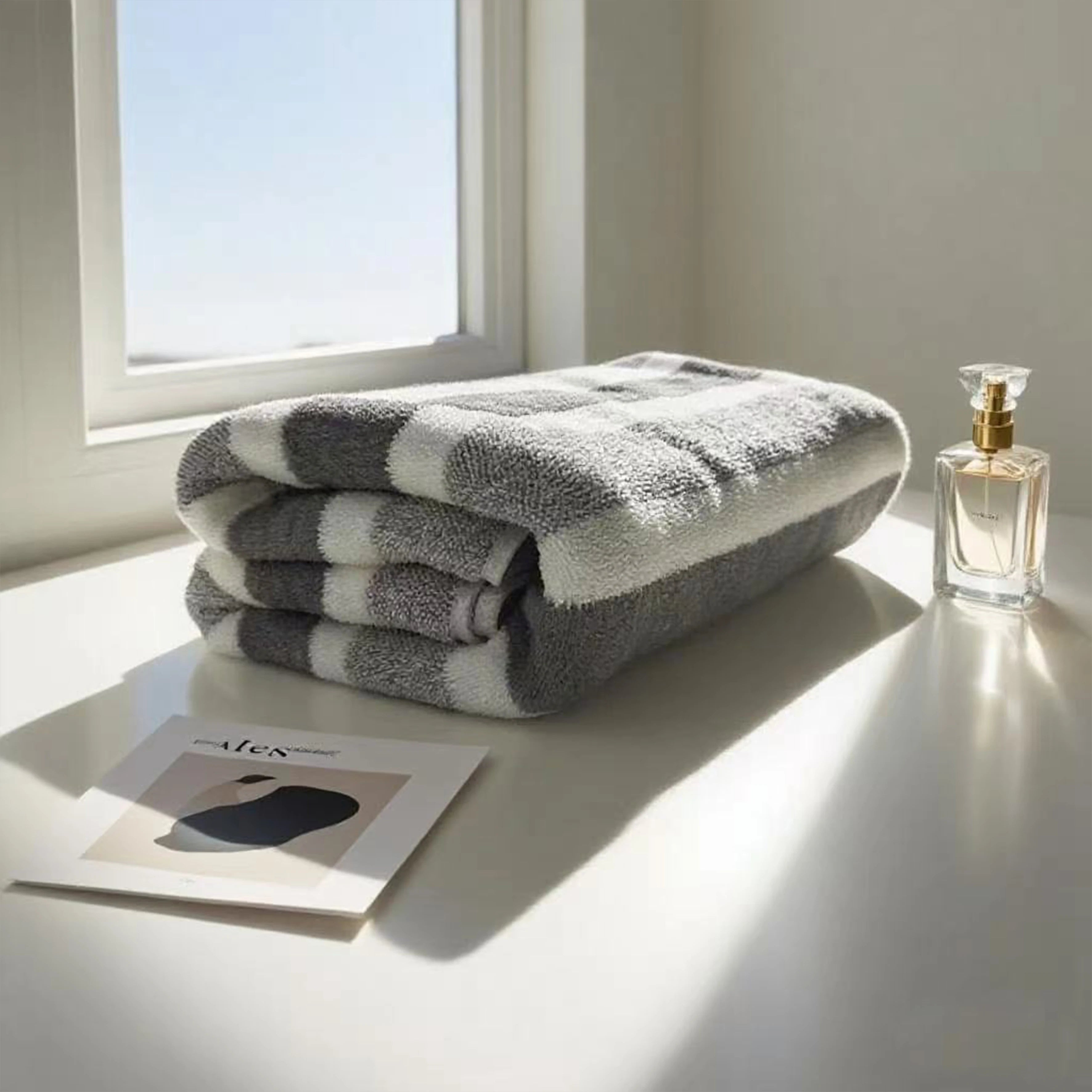 Serviette de bain épaisse — Ultra-absorbante, séchage rapide