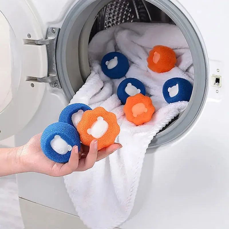 Boules attrape-poils machine à laver — Réutilisables, anti-peluches