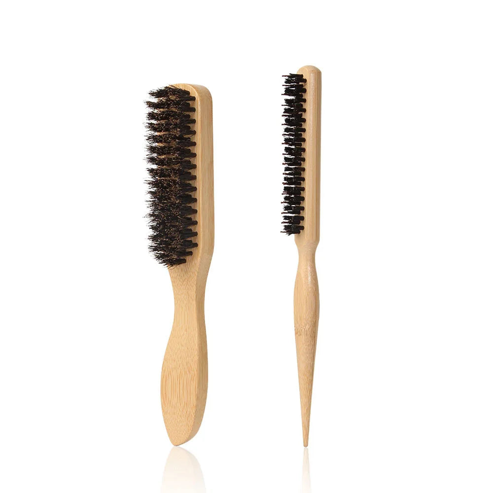 Set Brosse & Peigne Barbe Poils Naturels — Soin Barbe Homme