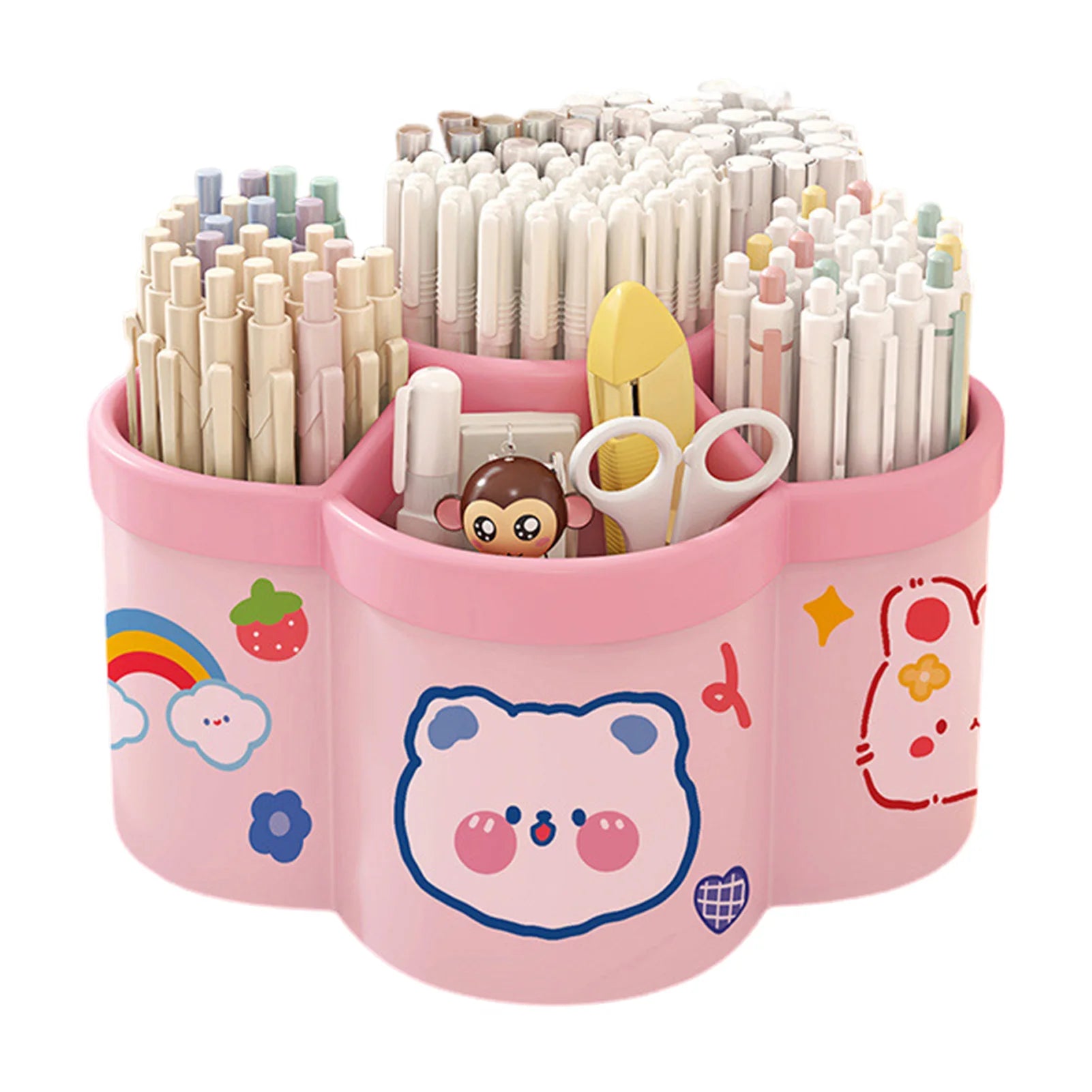 Porte-stylos Rotatif 360° Grande Capacité Bureau