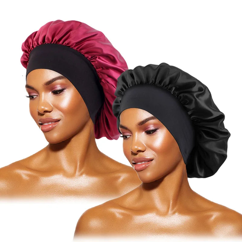 Bonnet de nuit en satin — Protection cheveux afro, tresses & locks