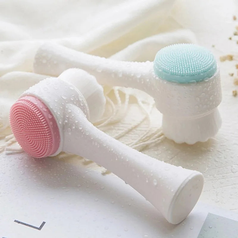 Brosse Nettoyante Visage Silicone — Double Face, Exfoliante