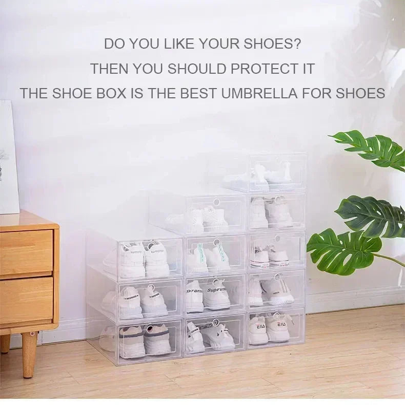 Boîtes à Chaussures Transparentes Empilables — Lot 6pcs