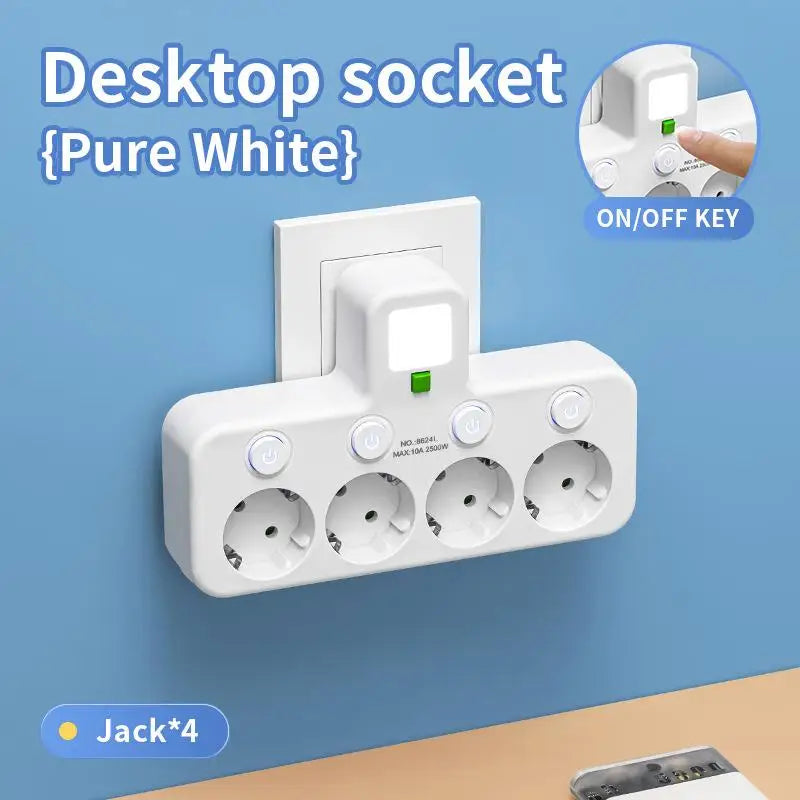 Multiprise Murale Compacte 4 Prises + USB/USB-C