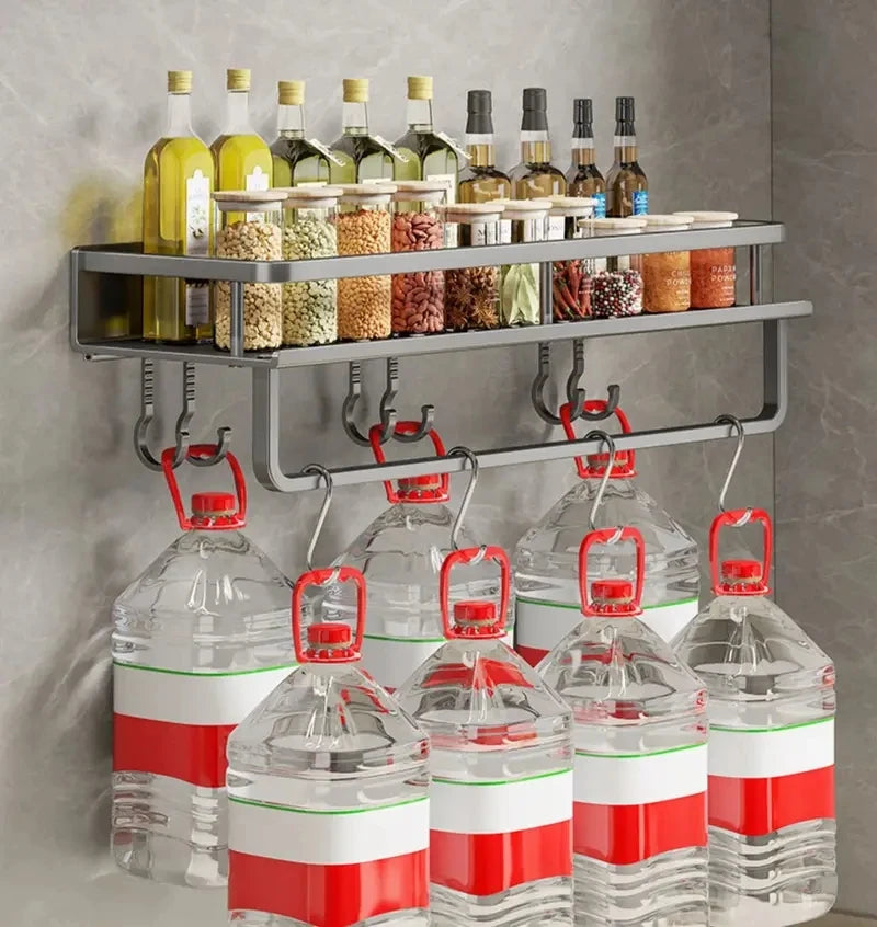 Rack Mural Cuisine Multifonction — Épices & Ustensiles