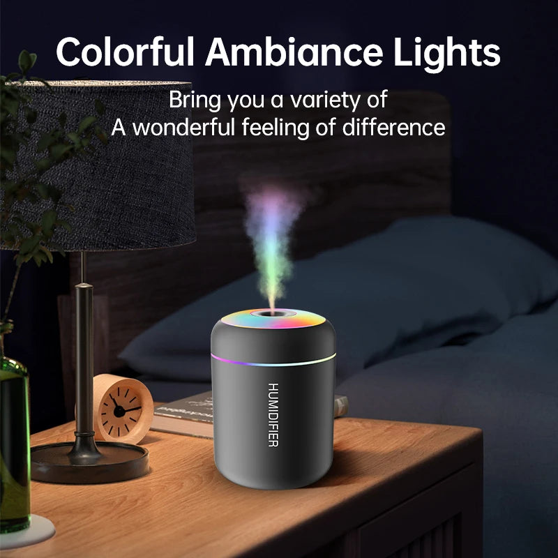 Humidificateur Mini USB 180ml LED — Chambre & Voiture