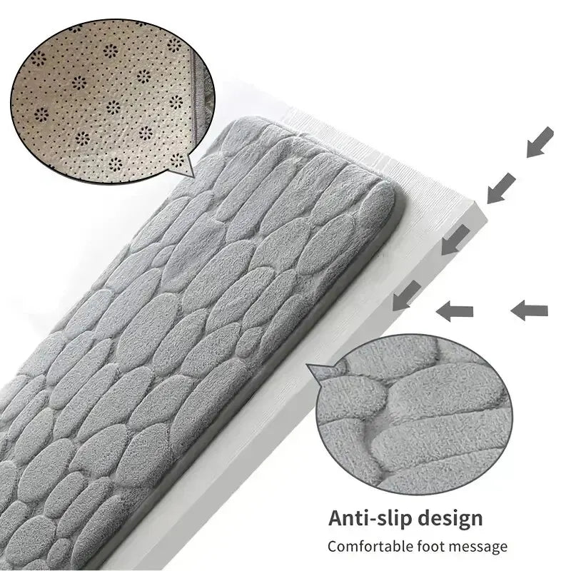 Tapis de bain antidérapant mousse — Doux, confortable & élégant