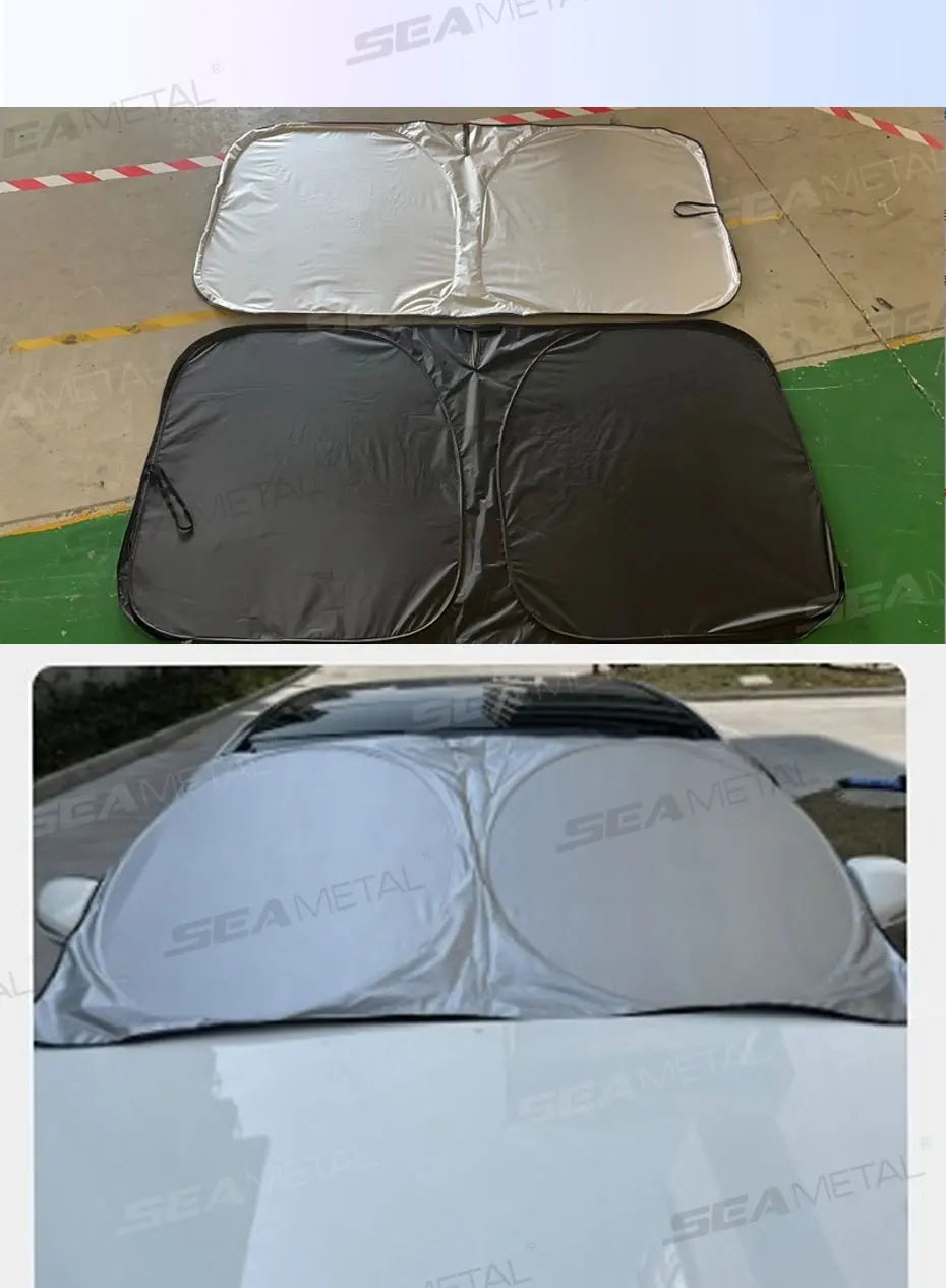 Pare-Soleil SEAMETAL Voiture — Protection UV Pliable Taille S/L