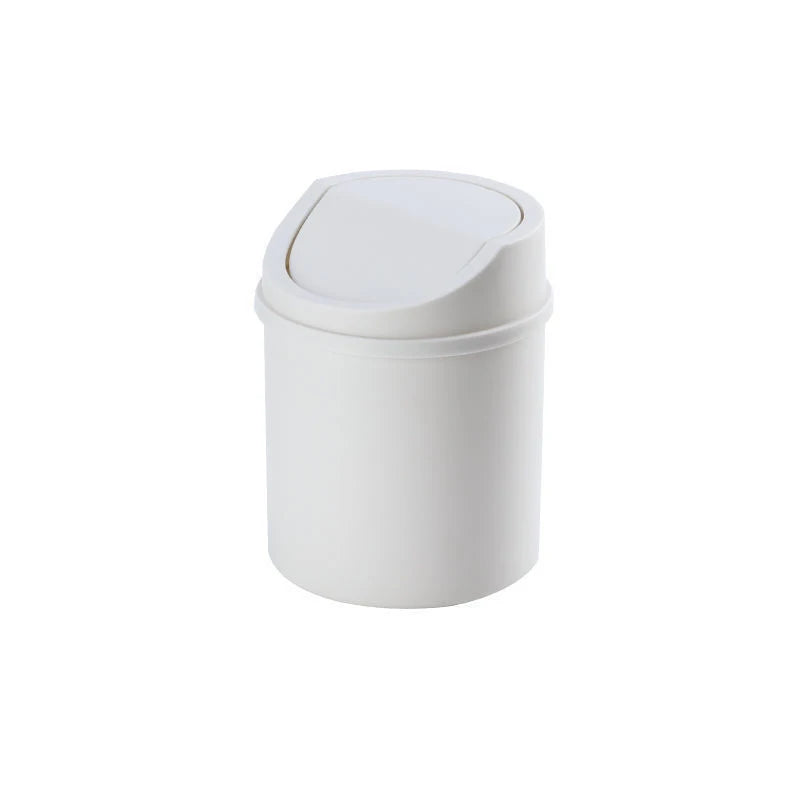 Mini Corbeille Cylindrique Bureau Push Cover
