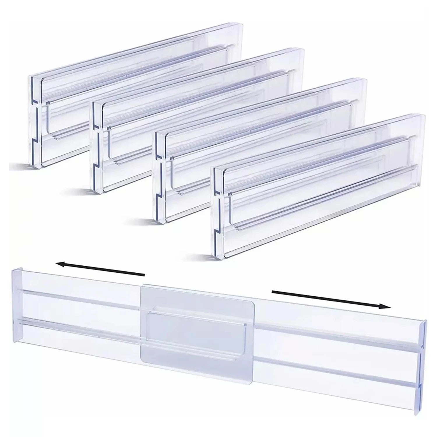 Diviseurs de Tiroir Extensibles Transparents